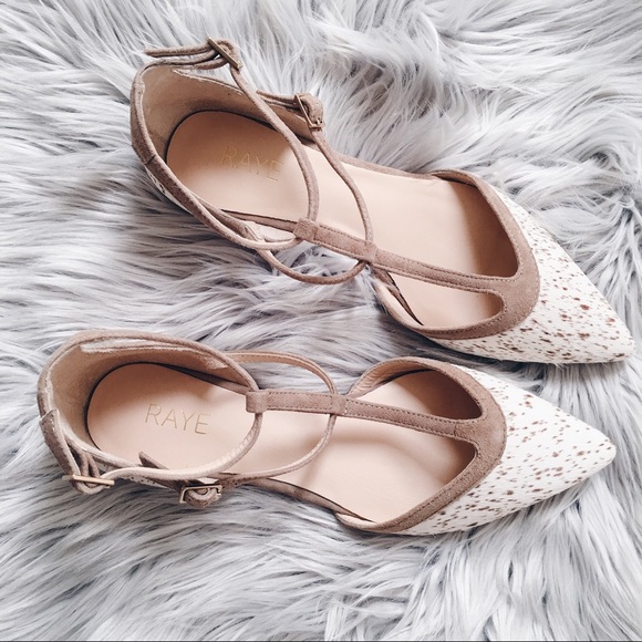 RAYE Shoes - Raye Ivory Pony Hair Flat Sandals